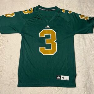 Adidas NCAA Notre Dame Irish Joe Montana Green Stitched Jersey Mens M 49ers Vtg